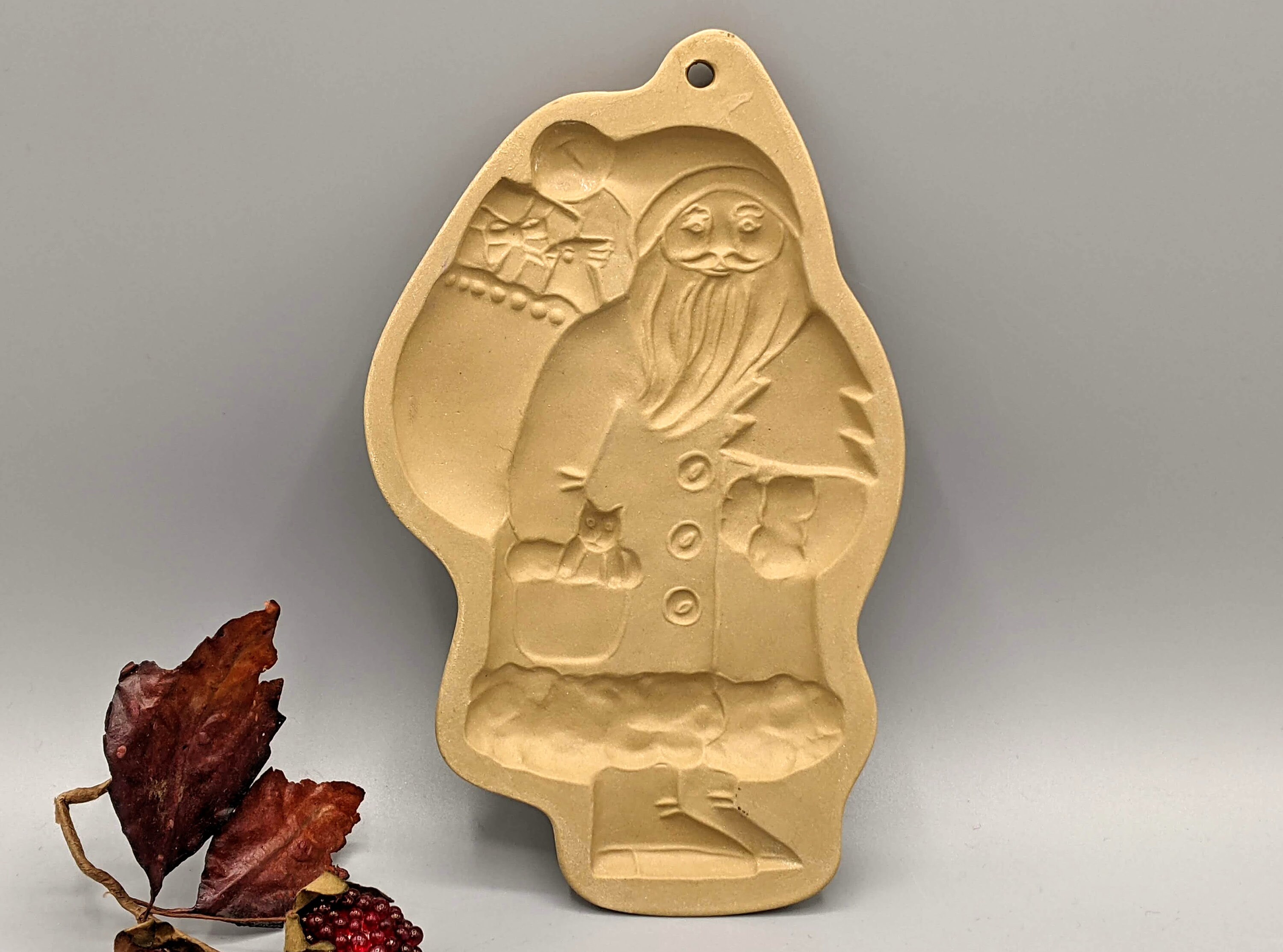 Vintage 1983 Santa Claus Cookie Press Cutter by Brown Bag
