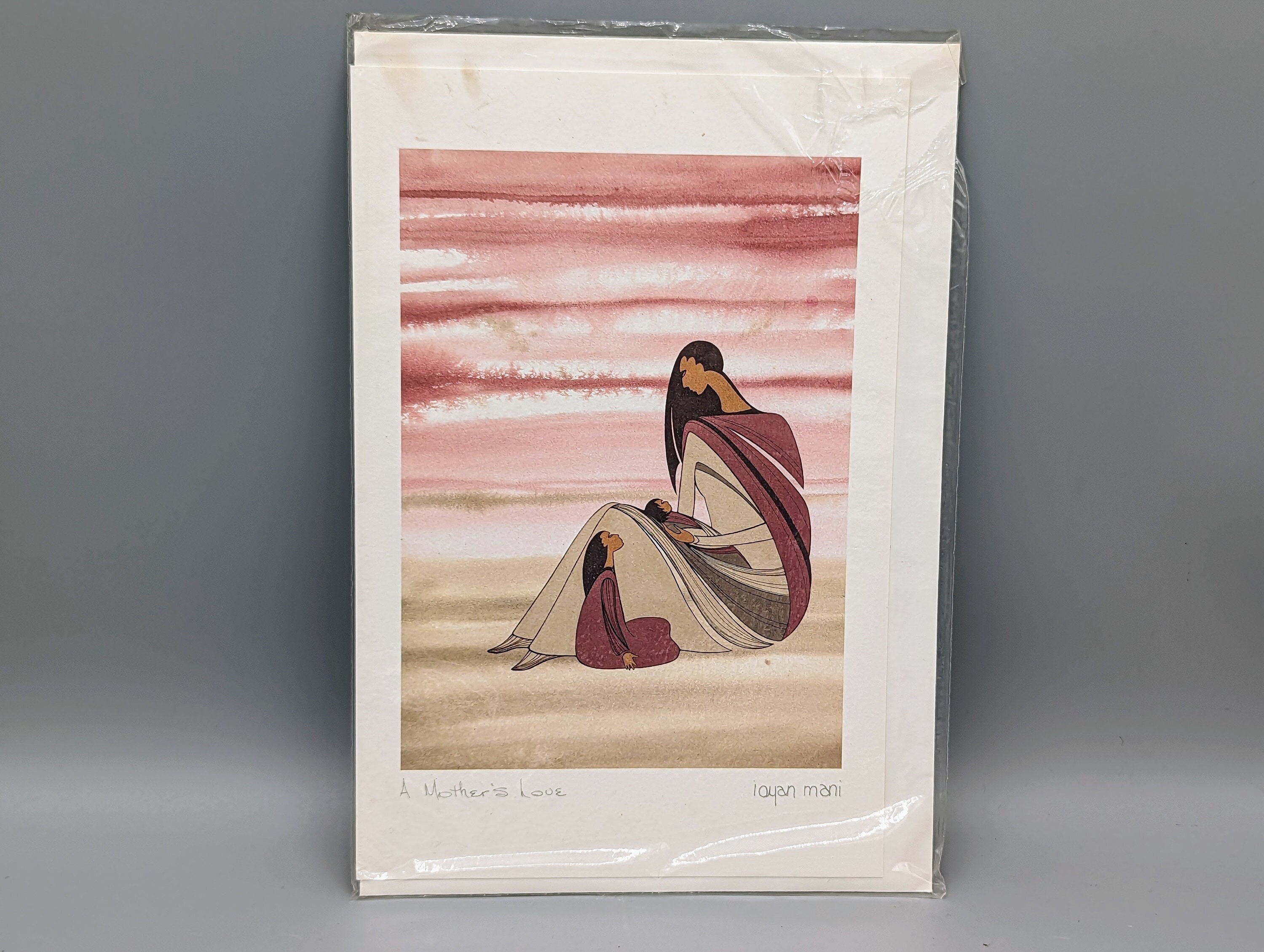 Vintage Mother's Love Art Card Print by Ioyan Mani Maxine Noel for