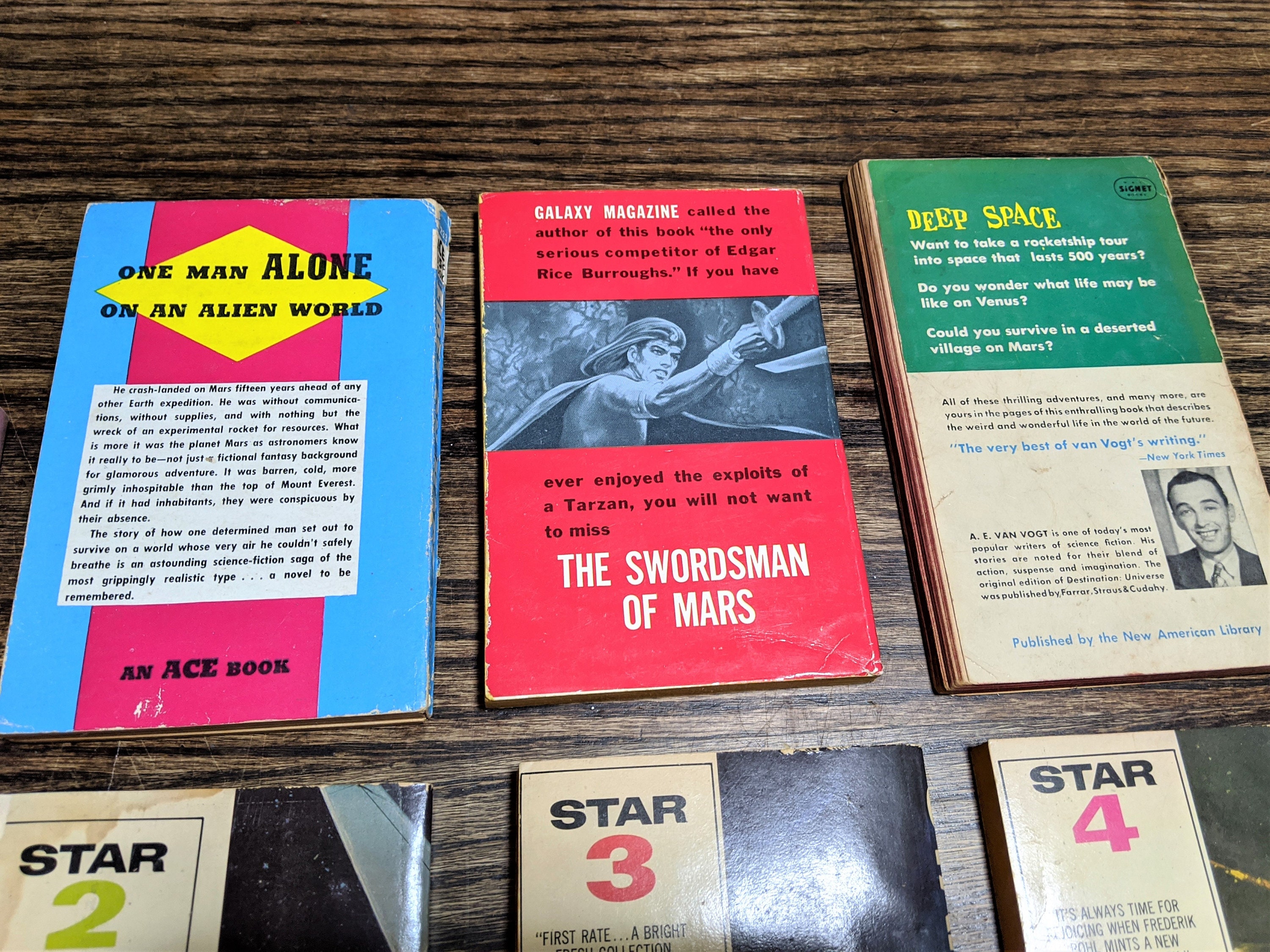 Mid Century Science Fiction Fantasy Lot of 7 Paperback Books