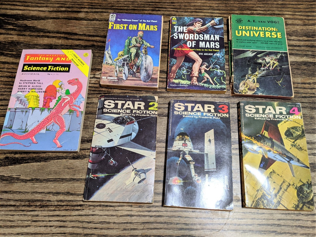 Mid Century Science Fiction Fantasy Lot of 7 Paperback Books Mid Century Science Fiction Fantasy Lot of 7 Paperback Books