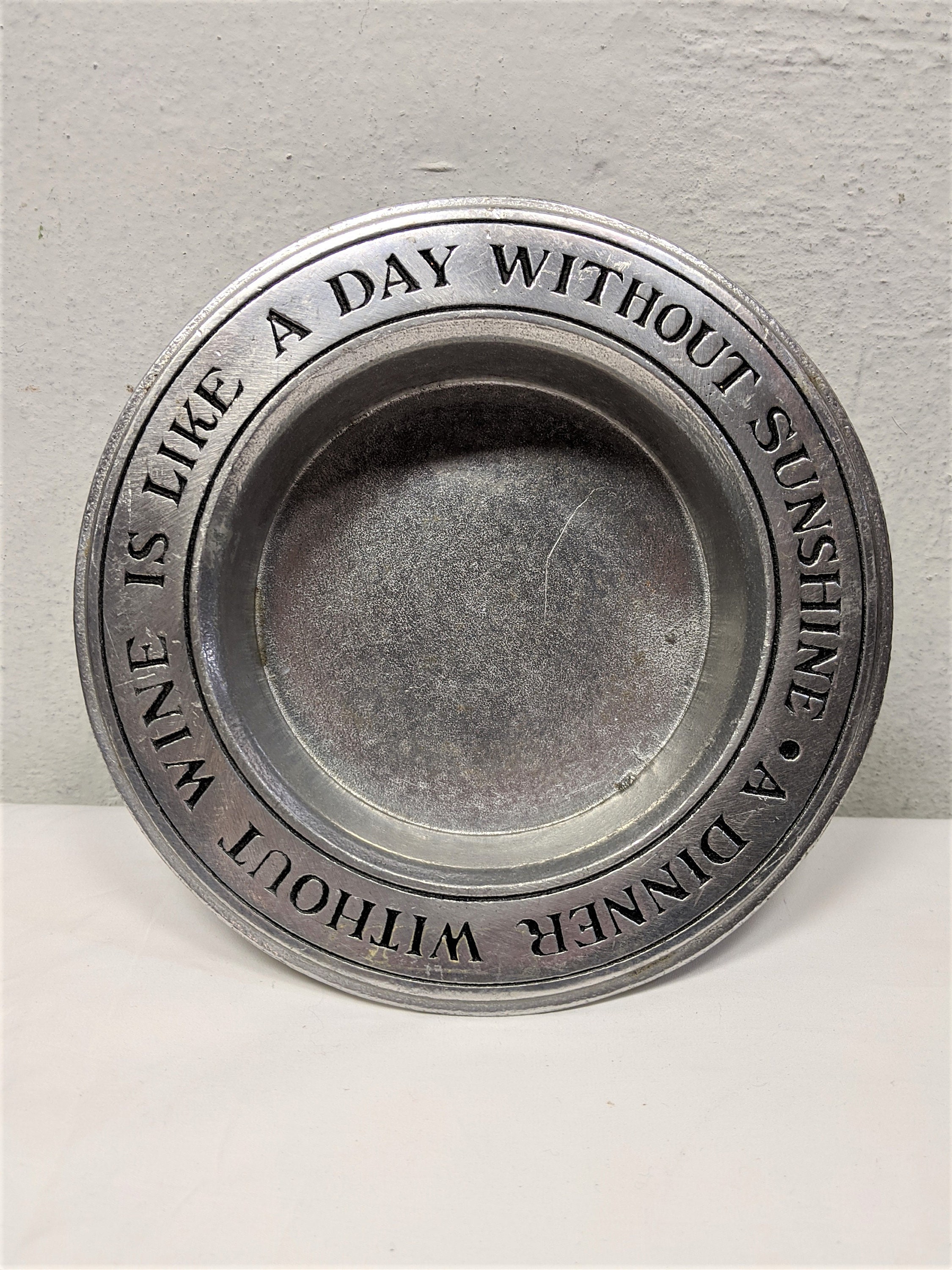 Silver Pewter Metal Black Enamel Wilton Columbia PA USA Round