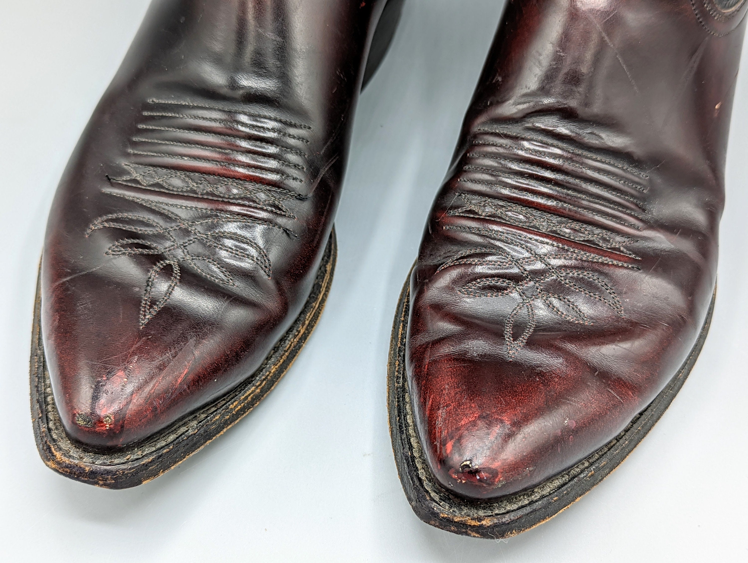 Dan Post Vintage Mens Leather Black/Brown Cowboy Boots Size 9.5 El Paso USA Dan Post Men main image 3