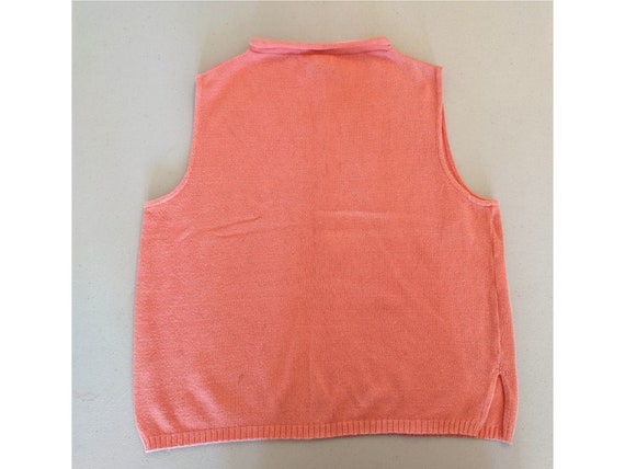 Vintage Peach Pink Sleeveless Cotton 