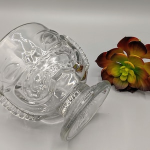 Vintage Clear Glass Tiki Bar Cup Mug, Retro Tiki Novelty Barware, Unique Tiki Drinkware, Vintage Tiki Bar Decor, Retro Kitsch MCM Barware