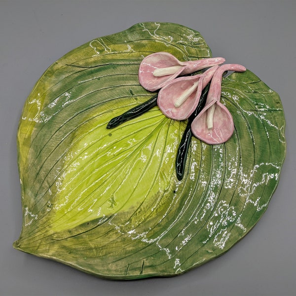 Pink Floral Platter Etsy