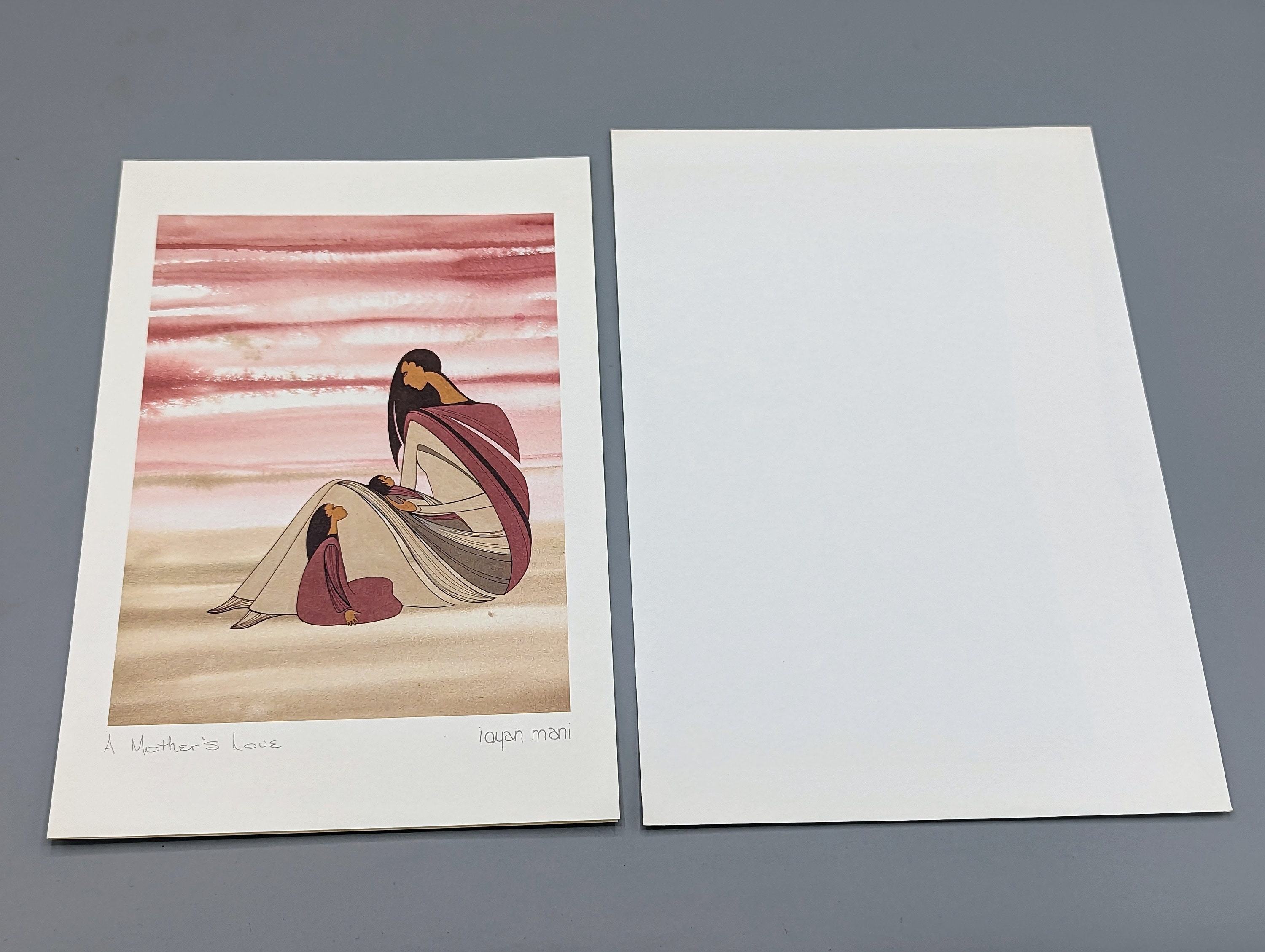 Vintage Mother's Love Art Card Print by Ioyan Mani Maxine Noel for