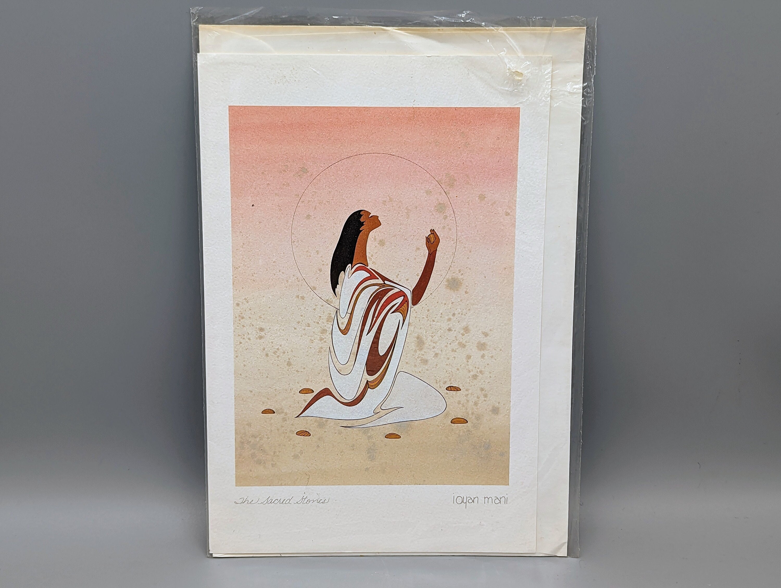 Vintage Sacred Stones Art Card Print by Ioyan Mani Maxine Noel