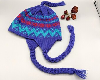 Vintage 100% Wool Blue and Red Original Moriarty Hat With  display picture 2