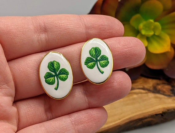 Green Shamrock Earrings