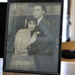 Antique 1910 Harry Alton Atwell Original Portrait Photograph Actor Actress Couple, Historical Chicago Photography, Vintage Black White Photo