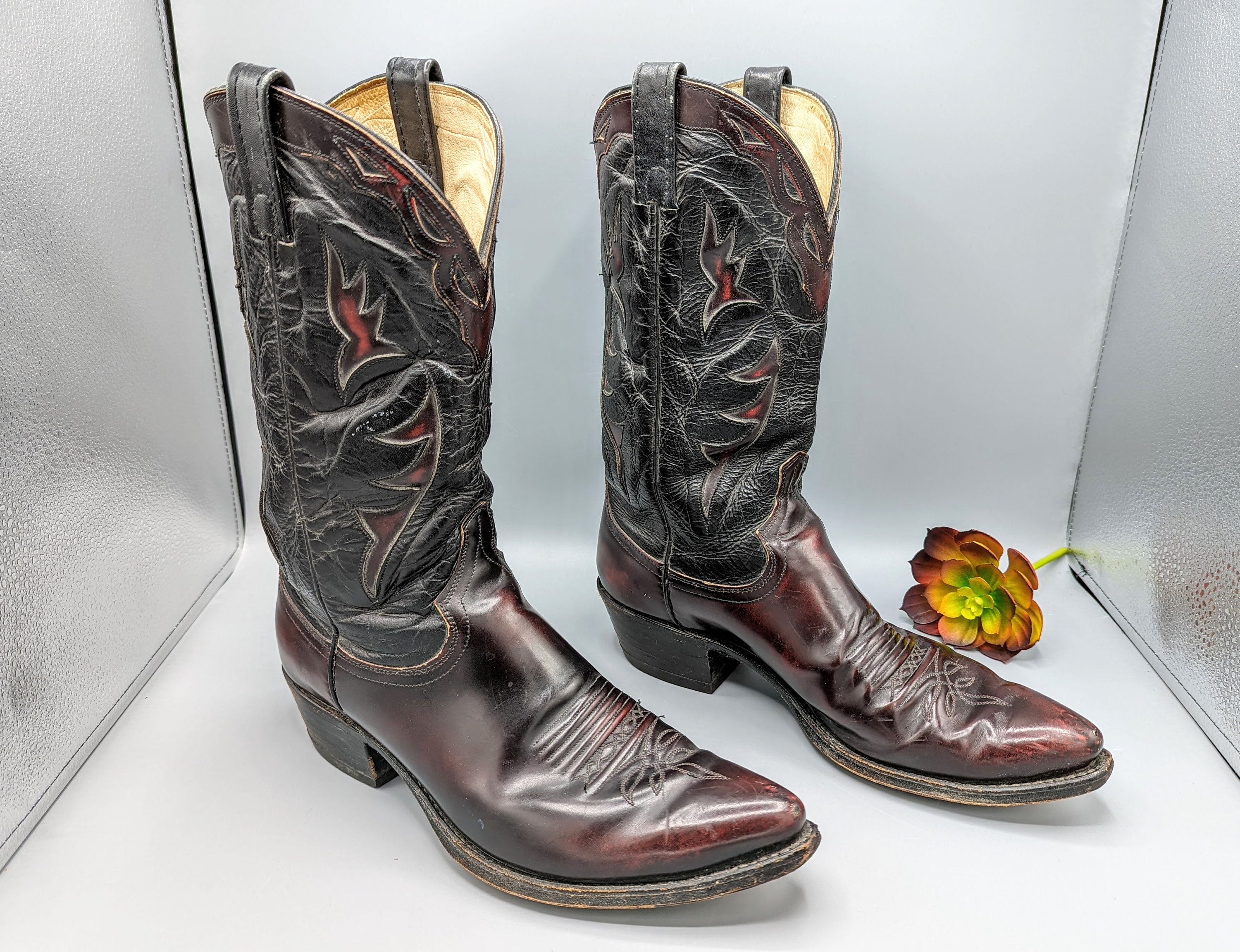 COWBOY BOOTS BOYS Schoenen Jongensschoenen Laarzen tooled leather boots boys western size 10 1/2 D western decor 