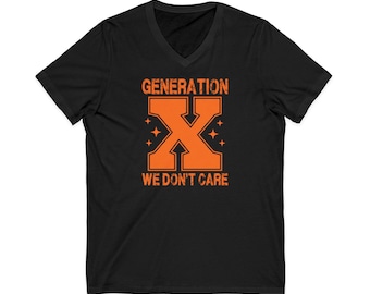 -shirt Génération X | On s'en fiche | T-shirt rétro universitaire Gen X