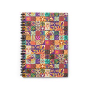 Colorful Floral Patchwork Spiral Notebook | Ruled Journal