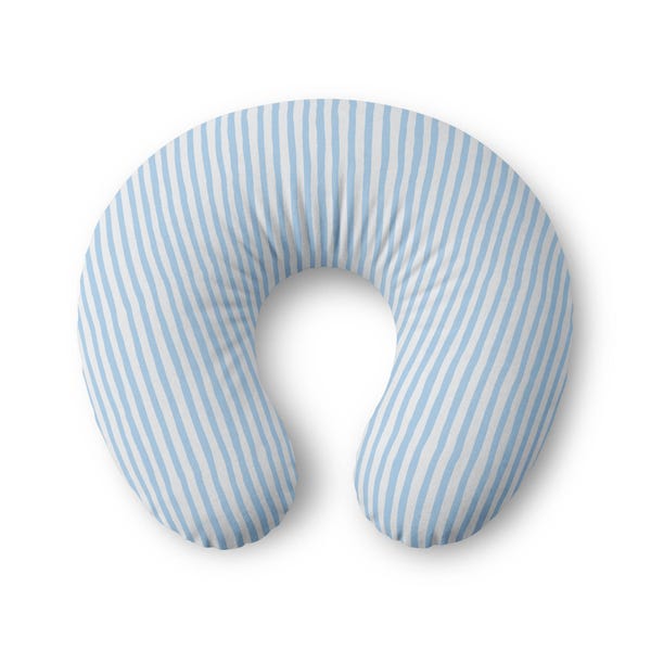 Blue Stripe Nursing Pillow Cover | Baby Shower Boppy Pillow Cover