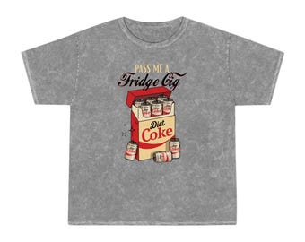 Pass Me a Fridge Cig Diet Coke T-Shirt | Fridge Cig Shirt | Diet Coke | Retro Soda Can Illustration