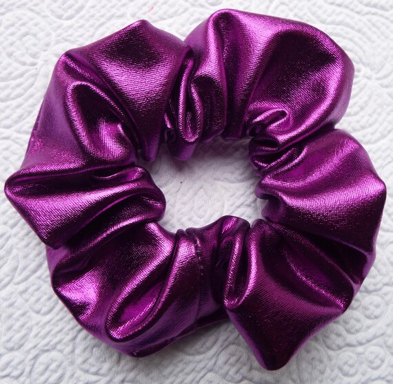 Metallic Purple Hair Scrunchie Etsy