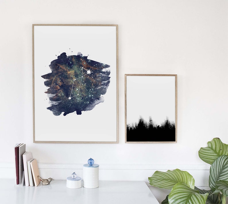 Astronmy Wall Art Space Art Poster Lyra Constellation Print