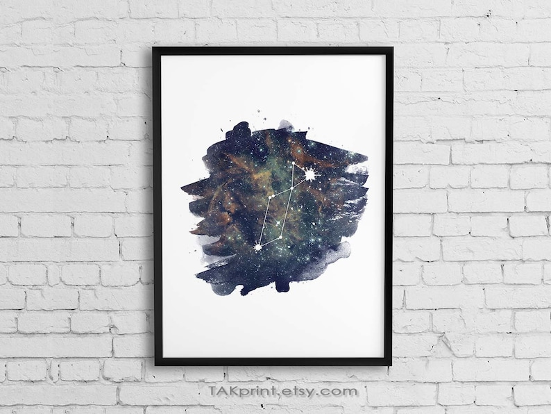 Astronmy Wall Art Space Art Poster Lyra Constellation Print