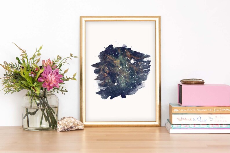 Astronmy Wall Art Space Art Poster Lyra Constellation Print