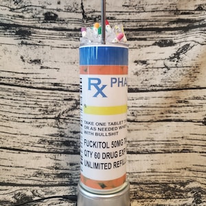 3D Topper Tumbler, 3D Tumbler, Fuckitol Tumbler, Ice topper, Funny Tumbler, Travel Mug, Tumbler with Straw, Gifts for her, Unique Gifts