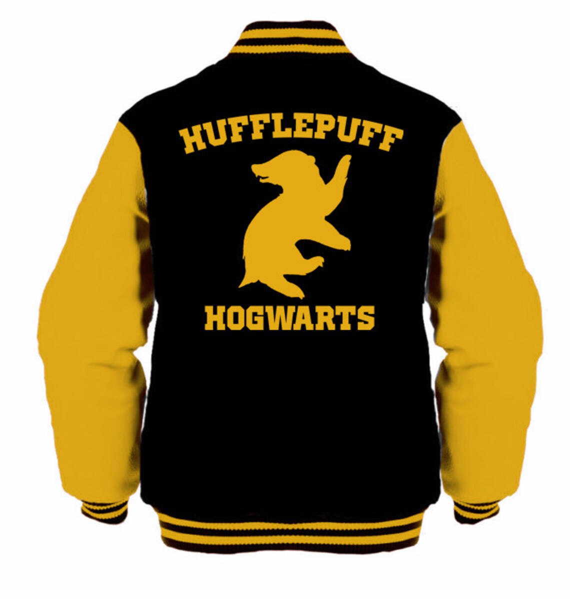 Hufflepuff Hogwarts unisex varsity jacket Harry Potter Etsy
