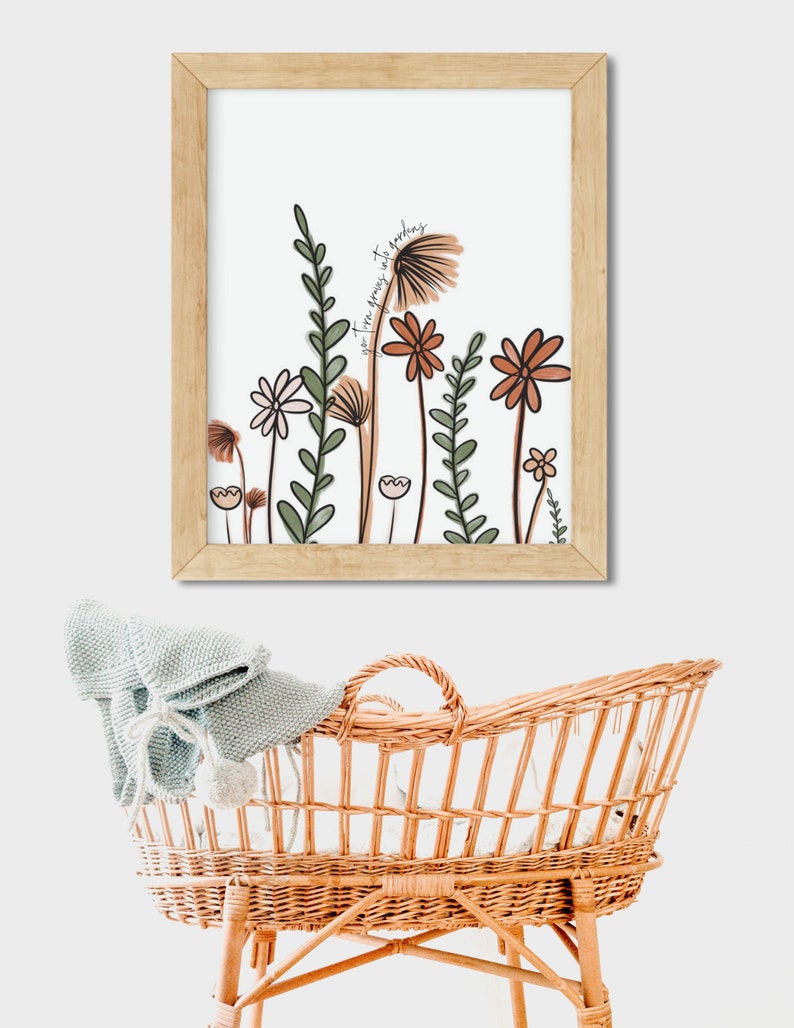 Graves Into Gardens Print Worship Lyrics Floral Christian Etsy