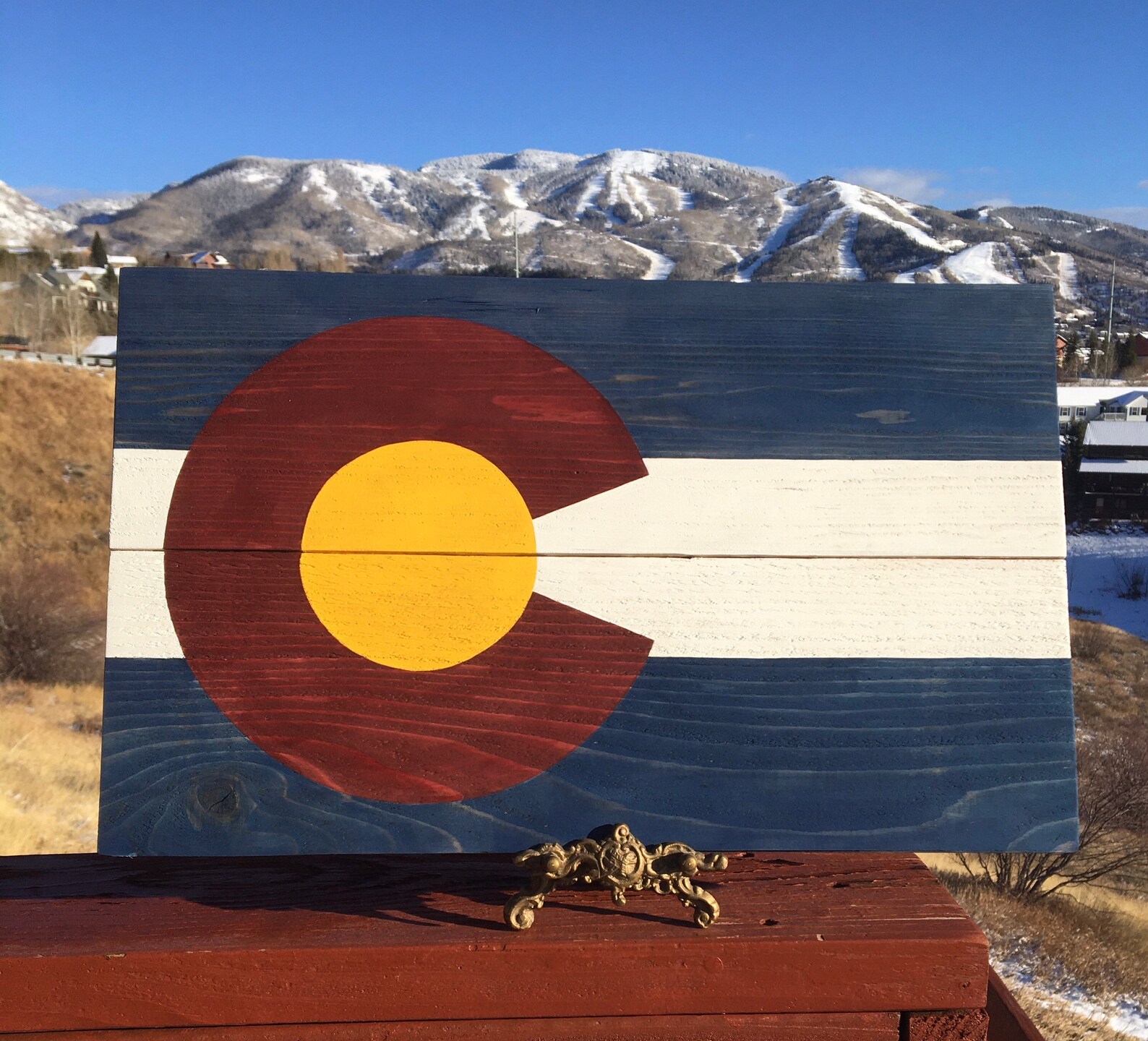 Wood Colorado Flag/ Colorado Home Decor/ Wood Colorado Sign/ Colorado