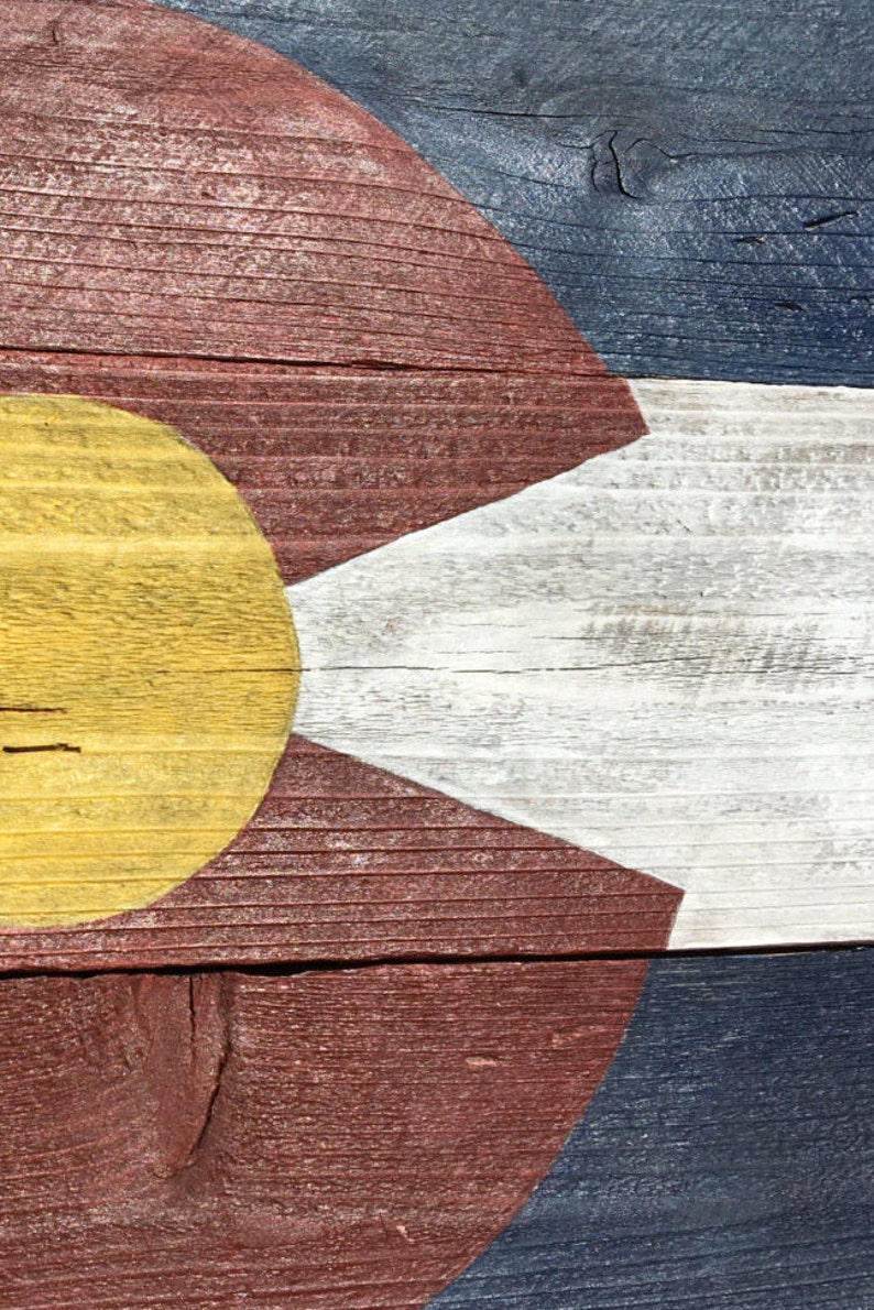 Wood Colorado Flag Wood Colorado Sign Colorado Decor State Etsy