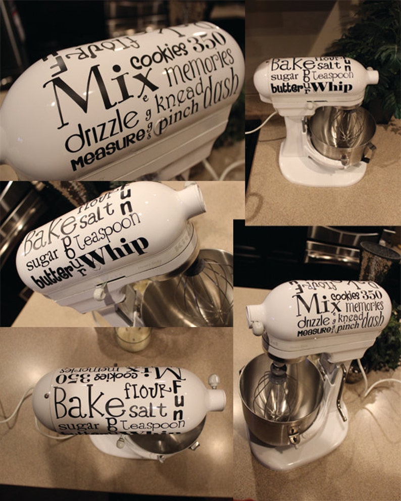 Kitchenaid Mixer Decor Vinyl Wall Decal Sticker Baking Etsy