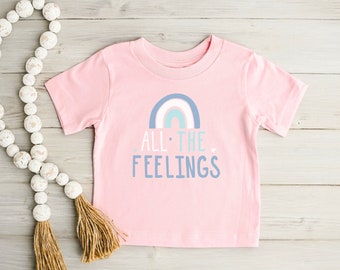 All the Feelings Kids T-Shirt | Trendy Kids Clothes |Toddler Gift | Kids Birthday Gift | Stylish Kids Clothing | Modern Kids