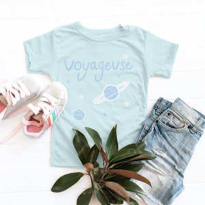 Adventurer Kids T-Shirt | Voyageuse = Explorer | Modern Kids Clothes| Trendy Toddler Tee | Gift for Girl |Francophile Gift |Big Sister Shirt