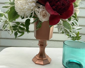 Copper Goblet, Copper Compote, Copper Chalice, Copper Urn Vase