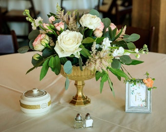 Gold Compote Vase - Pedestal Vase - Gold Compote Vases - Wedding Vase - Gold Vase - Table Centerpiece - Glam Wedding - Compote - Floral Vase