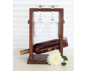 Father's Day Gift | Wine Caddy Wood | Wooden Wine Caddy | Wine Rack |  Wood Bottle Holder | Wine Carrier | Wine Tote
