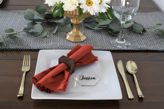 Square hotsell napkin rings