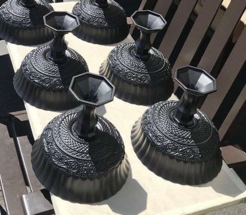 Black Pedestal Vase rustic / farmhouse centerpiece Etsy