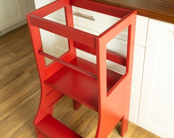 Learning Stand, Learning Kitchen Tower, Montessori Tower, Children&#39;s Step Tower, Observation Tower, Kitchen stand, Odie&#39;s Oil Natural, stool