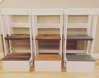 Adjustable Montessori Tower, Learning Stand, Kitchen Tower, Kids Kitchen tower, Step Stool, Children Step Tower, Helper Tower, Kitchen stand