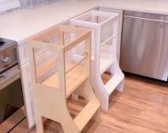 Kitchen Montessori Tower, Eco-Friendly, Non-toxic Children&#39;s Tower, Learning Stand, Step Stool, Helper Tower