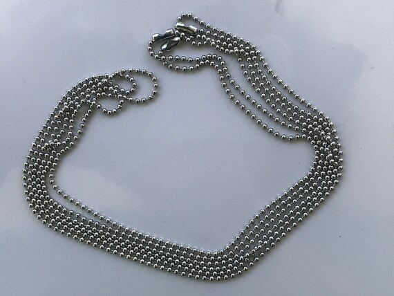 Rhodium Plated Ball Chain 2mm With Connector Diy Jewelry