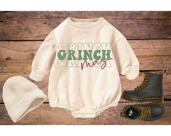 Grinchmas, Sweatshirt Bubble Romper, Tshirt Bubble Romper, Tees,   Baby, Toddler,  Matching