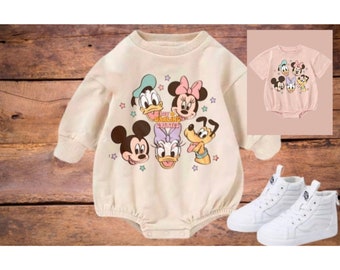 Mouse Friends, Sweatshirt Bubble Romper, Tshirt Bubble Romper, Tees,   Baby, Toddler,  Matching