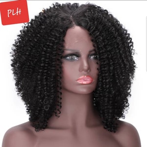 Human hair blend Brazilian curls Wig 16inches