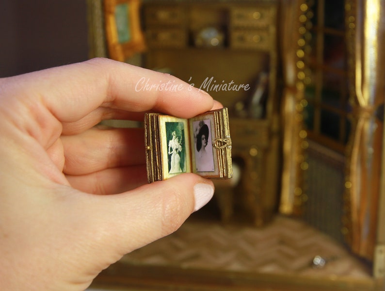 Miniature photo album 1/12 Dollhouse Miniature miniature Etsy