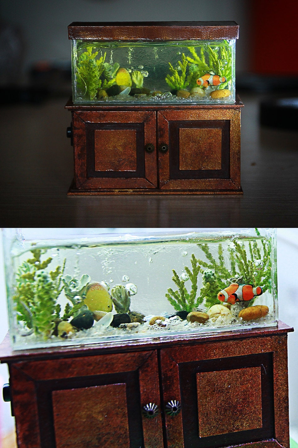 Miniature Aquarium 1/12 Dollhouse Miniature Aquarium With Etsy