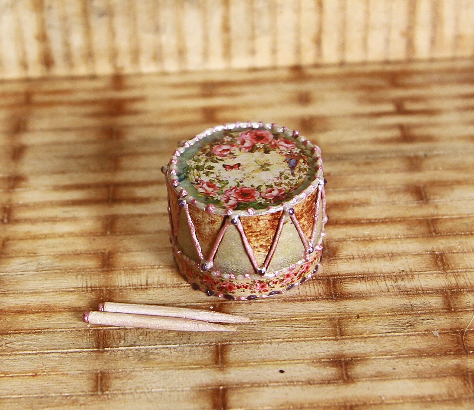 Dollhouse Miniature Drum Drum For Doll Scale112 miniature Etsy