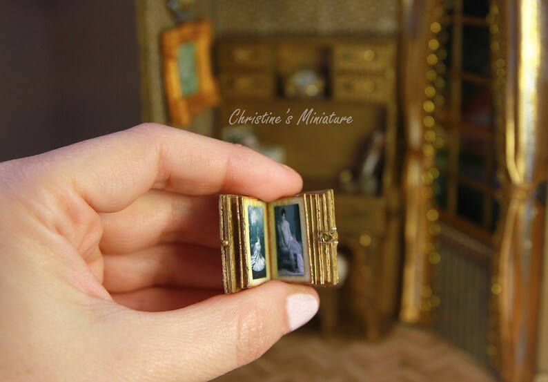 Miniature photo album 1/12 Dollhouse Miniature miniature Etsy