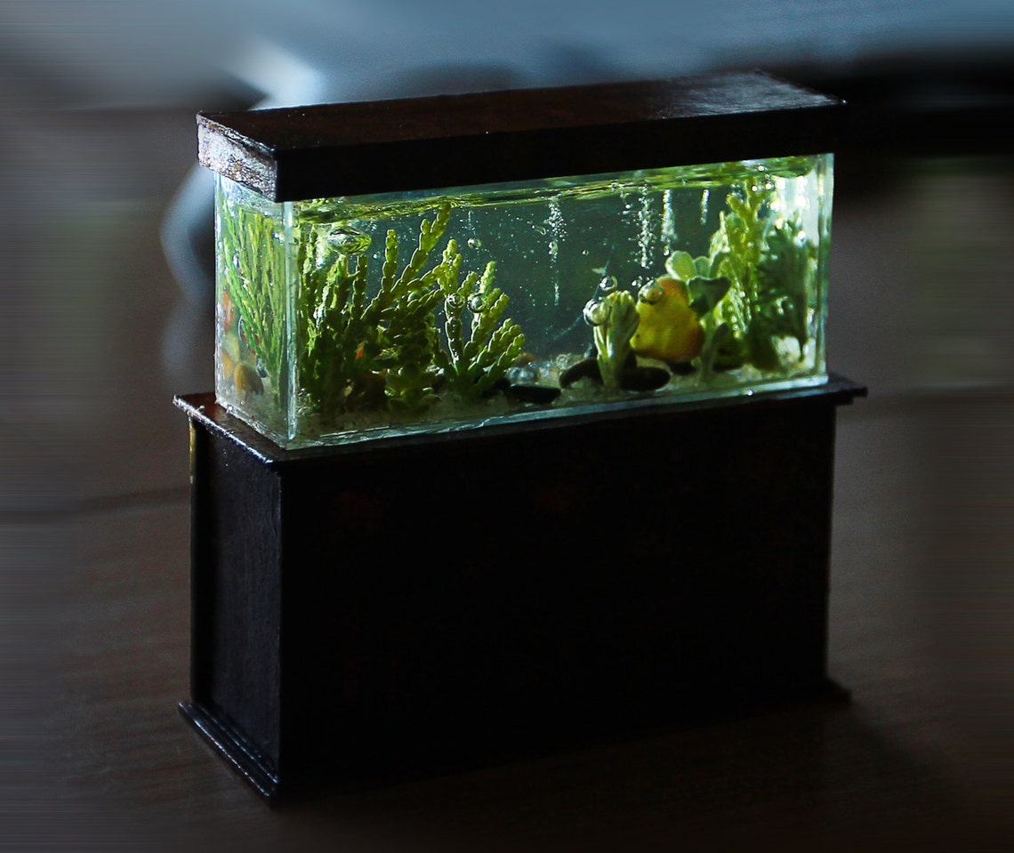 Miniature Aquarium 1/12 Dollhouse Miniature Aquarium With Etsy
