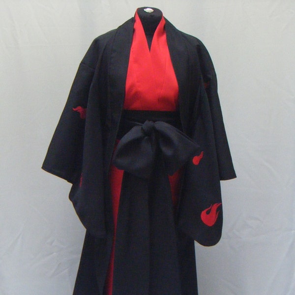 Devil Oiran Kimono ~ demon yukata juban obi handmade belgium femme homme