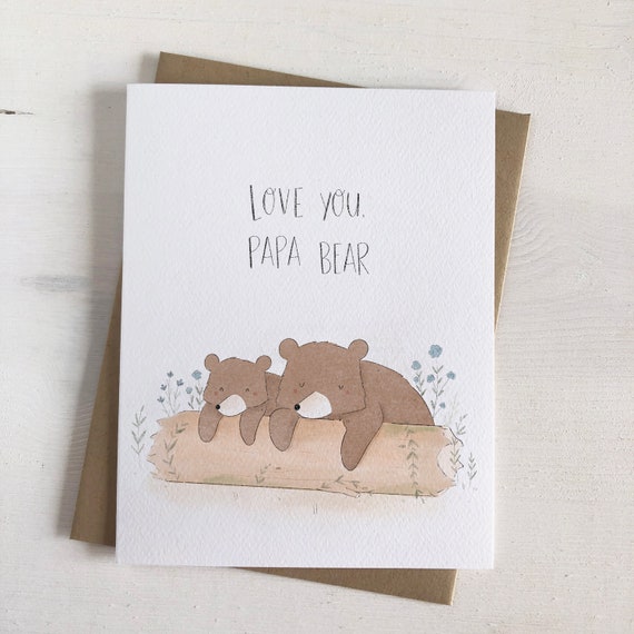 Love You Papa Bear Father S Day Card Card For Dad Etsy Love You Papa Bear Father S Day Card Card For Dad Etsy